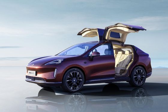 하이퍼 HT 중국 럭셔리 순수 전기 SUV 배터리 수명 550km-770km 후방 갈매기 날개 문